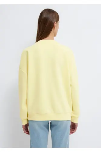 Lux Touch TENCEL TM Modal Sarı Sweatshirt 168837-91390-Sarı - 6