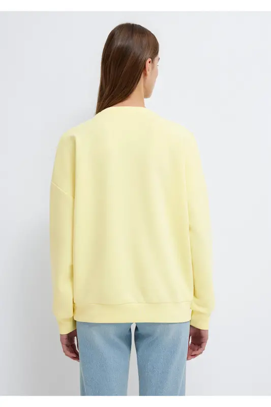Lux Touch TENCEL TM Modal Sarı Sweatshirt 168837-91390-Sarı - 6