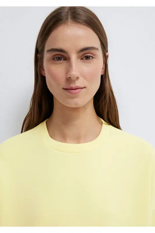 Lux Touch TENCEL TM Modal Sarı Sweatshirt 168837-91390-Sarı - 7