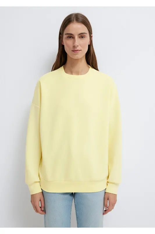 Soft-Premium Sarı (TENCEL™) Modal Karışımlı Sweatshirt 168837-91390 - Sarı - 4