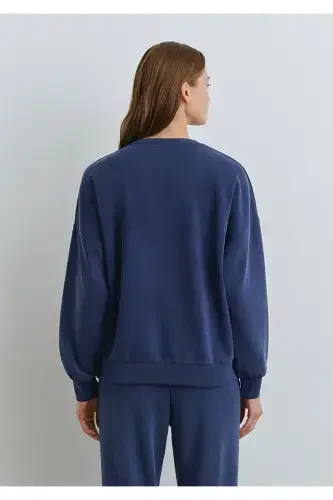 Lux Touch Tencel Tm Navy Modal Sweatshirt 168837-70491 - 3