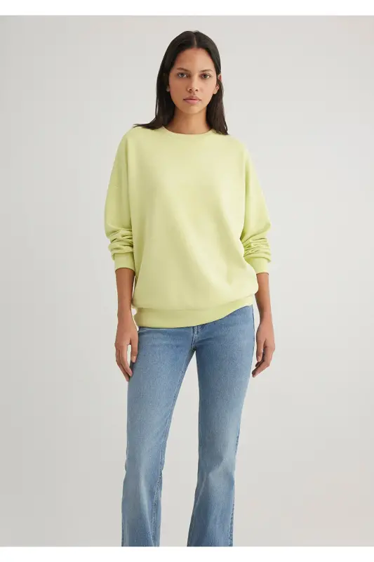 Lux Touch Tencel Tm Yeşil Modal Sweatshirt 168837-71498-Yeşil - 1