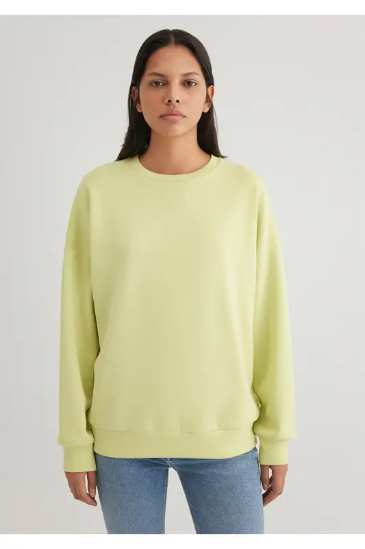 Lux Touch Tencel Tm Yeşil Modal Sweatshirt 168837-71498-Yeşil - 3