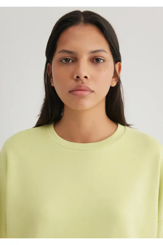 Lux Touch Tencel Tm Yeşil Modal Sweatshirt 168837-71498-Yeşil - 5