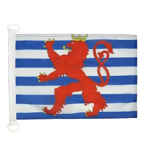 Luxembourg red lions NAUTICAL Flag 18'' x 12'' - Luxembourger coat of arms flags 30 x 45 cm. - Banner 12x18 in for boat - AZ FLAG 