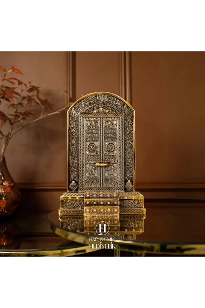 Luxurious Islamic Decorative Gift Figurine Ornament Model Kaaba Door Ayatul Kursi - Modazone (1)