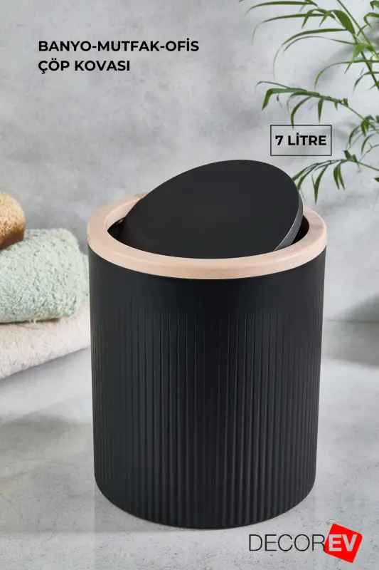 Luxury Bathroom Kitchen Trash Can Metal Stand Toilet Paper Holder Set - 2