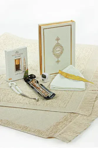 Luxury Boxed Wedding Quran Set Groom's Chest Prayer Rug Set Religious Gift - 4