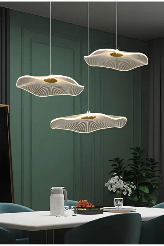 Luxury Exclusive Triple Round Pendant LED Chandelier Jellyfish Living Room Kitchen Dining Room Chandelier Gold Yellow - 6