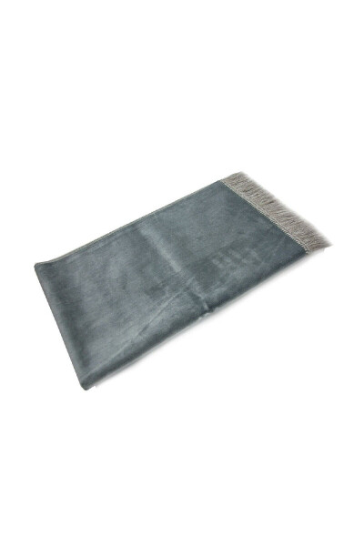 Luxury Flat Patternless Velvet Velour Rug – Gray - 2