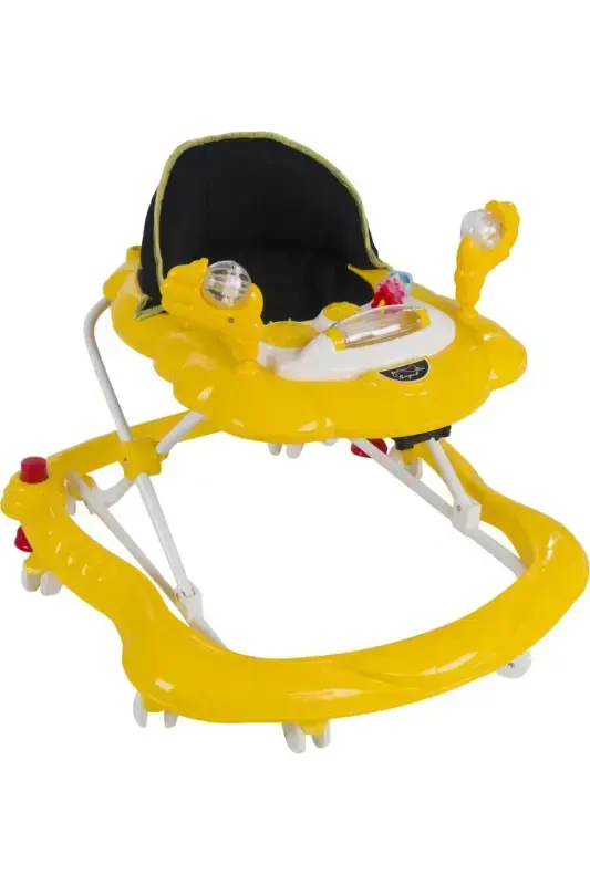 Luxury Musical Toy 3-Level Walker-Yellow - 1