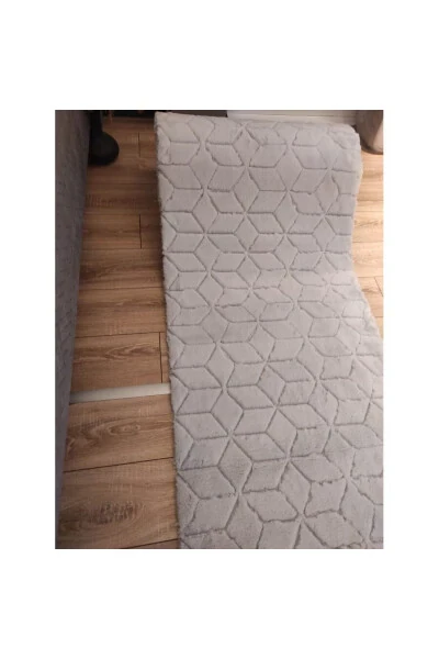 Luxury Non-Slip Shaggy Furry Rug Comfort-diamond Silk Grey - 7