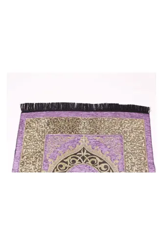 Luxury Ottoman Chenille Prayer Rug - 0170 - Lilac Color-Lilac - 3
