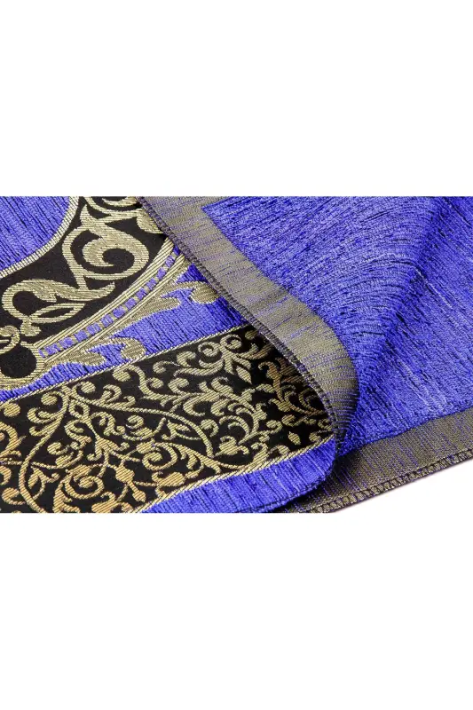 Luxury Ottoman Chenille Prayer Rug Rosary Gift Set Purple-Purple - 4