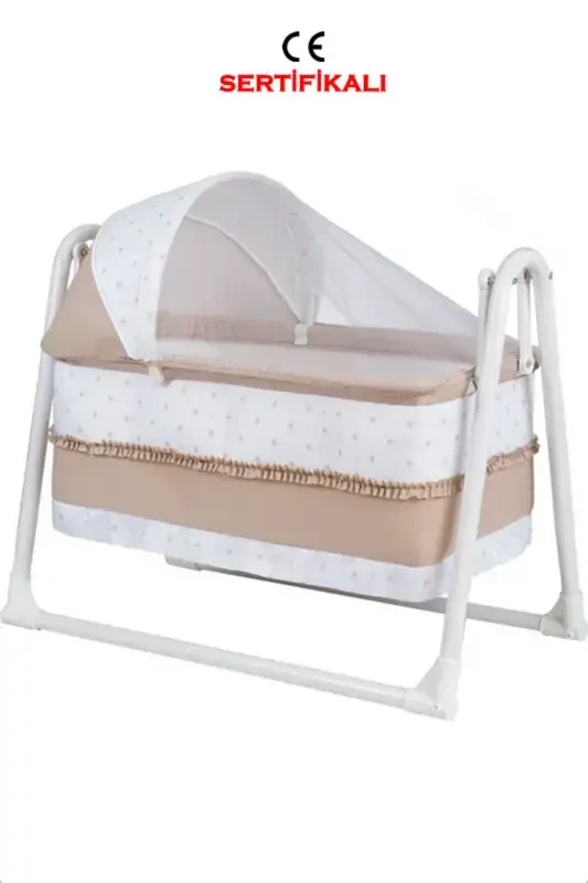 Luxury Portable Swing Basket Crib Hammock Cradle-BROWN - 1