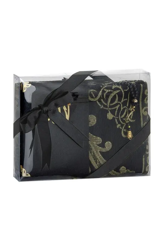 Luxury Prayer Rug Set - Black - IHVAN ONLINE