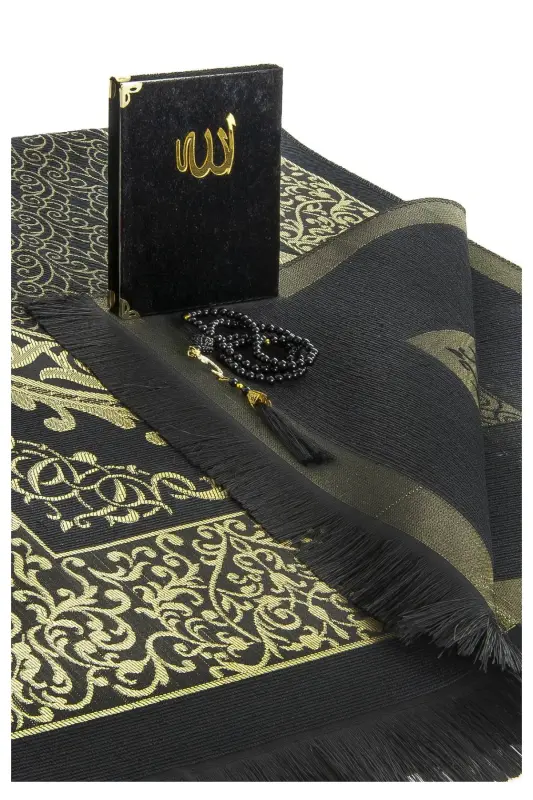 Luxury Prayer Rug Set - Black - 2