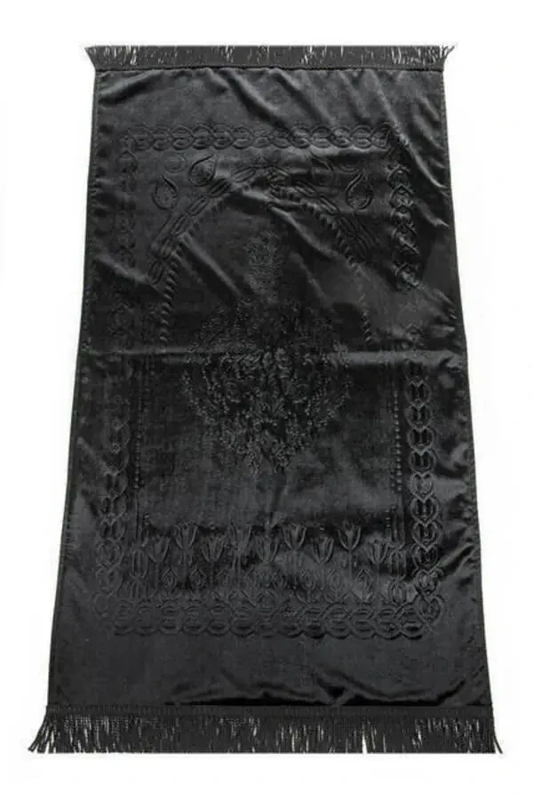 Luxury Special Pvc Boxed Gift Prayer Dowry Rug Set Black - 5