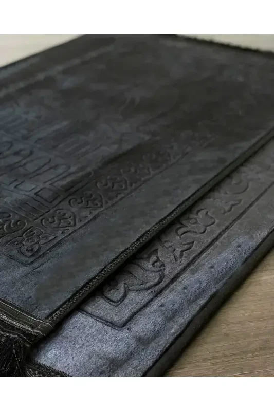 Luxury Thick Soft Plush Prayer Rug Non-Slip Base Dowry Gift-Black - SECA HOME