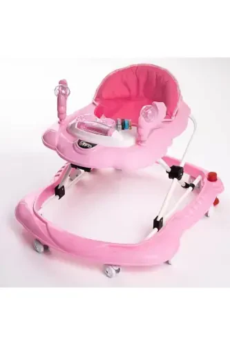 Luxury Toyed Musical 3-Level Spider Baby Walker-Pink - 3