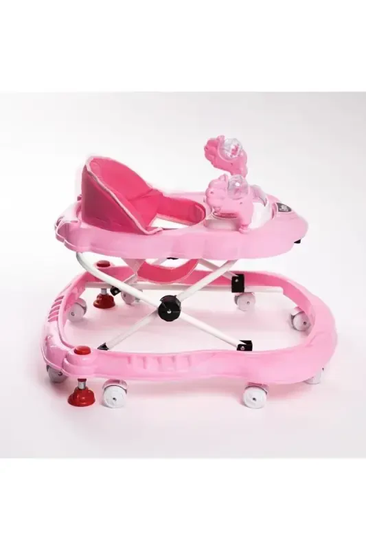 Luxury Toyed Musical 3-Level Spider Baby Walker-Pink - 6