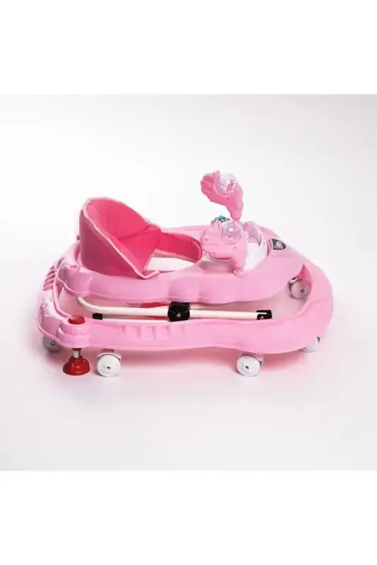 Luxury Toyed Musical 3-Level Spider Baby Walker-Pink - 7