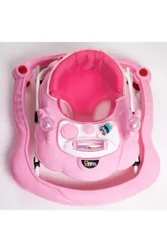 Luxury Toyed Musical 3-Level Spider Baby Walker-Pink - 8