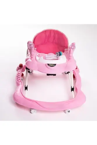 Luxury Toyed Musical 3-Level Spider Baby Walker-Pink - ÜNAL (1)