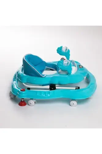 Luxury Toyed Musical 3-Level Spider Baby Walker-Turquoise - 7