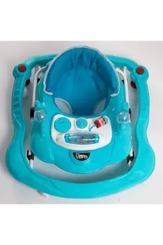Luxury Toyed Musical 3-Level Spider Baby Walker-Turquoise - 8