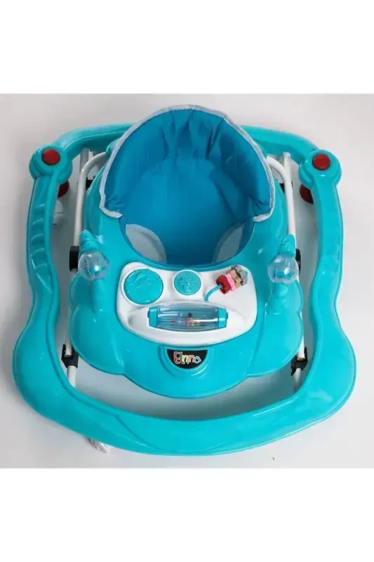 Luxury Toyed Musical 3-Level Spider Baby Walker-Turquoise - 8