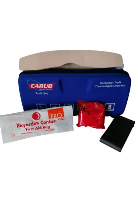 Luxury Traffic Set with Bag, Certified and Compliant with Traffic Regulations, 1kg Fire Extinguisher - 1