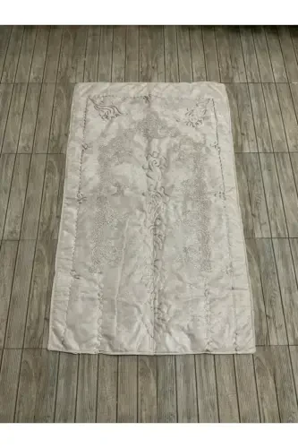Luxury Velvet Prayer Rug - Velvet Prayer Rug for Dowry Gift - Cappuccino - 1