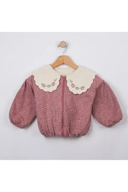 Luzern Welsoft Lace Collar Detailed Baby Girl Cardigan (12-36 months) - 2