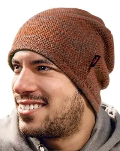 Lvaiz Mens Winter Beanie Hat Warm Fleece Lined Skull Cap for Men Reversible Women Windproof Watch Hat Knit Warm Unisex Beanie - 3