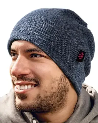 Lvaiz Mens Winter Beanie Hat Warm Fleece Lined Skull Cap for Men Reversible Women Windproof Watch Hat Knit Warm Unisex Beanie - 3