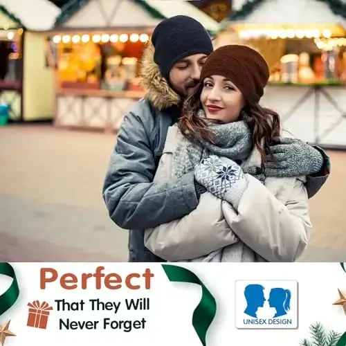 Lvaiz Mens Winter Beanie Hat Warm Fleece Lined Skull Cap for Men Reversible Women Windproof Watch Hat Knit Warm Unisex Beanie - 6