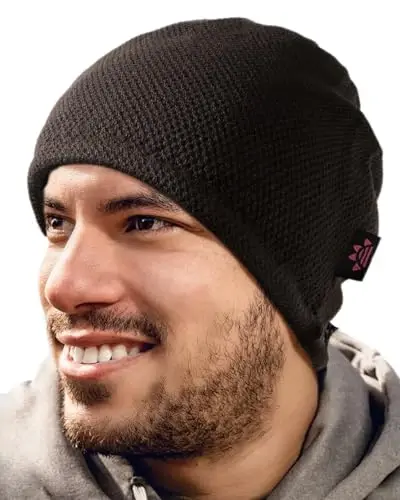 Lvaiz Mens Qishki shapka Erkaklar uchun iliq jun bilan qoplangan bosh suyagi qalpog'i Qaytariladigan ayollar Shamol o'tkazmaydigan soat shapkasi Trikotaj iliq Unisex shapka - LVAIZ (1)