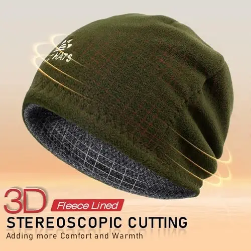 Lvaiz Mens Qishki shapka issiq junli astarli bosh suyagi qopqog'i erkaklar uchun qaytariladigan ayollar shamolga chidamli soat shapka trikotaj issiq unisex shapka - LVAIZ (1)