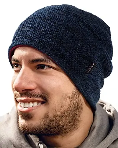 Lvaiz Mens Winter Beanie Hat Warm Fleece Lined Skull Cap for Men Reversible Women Windproof Watch Hat Knit Warm Unisex Beanie - LVAIZ (1)