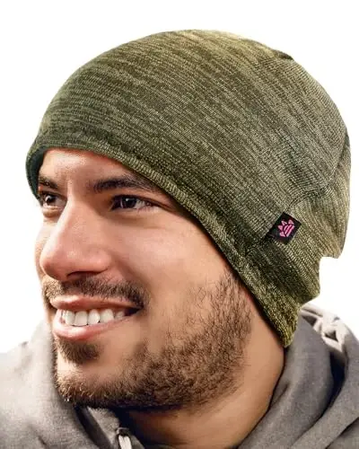 Lvaiz Winter Fleece Lined Knitted Beanie Hats for Men Reversible Windproof Watch Hat Warm Skull Cap for Women - 2