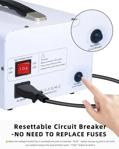 LVYUAN 3000W Voltage Transformer Power Converter Step Up 110V to 220V, Step Down 220V to 110V, 110/120 Volt - 220/240 Volt - 6