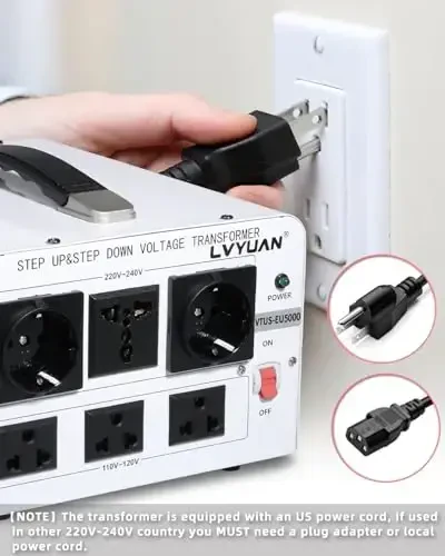 LVYUAN 5000 Vt Voltaj Transformatori Quvvat Konverteri Yuqori 110V dan 220V gacha, Pastga 220V dan 110V gacha, 110/120 Volt - 220/240 Volt - 6