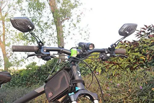 LX LERMX Bike Mirrors [Upgraded Version] Two PCS HD,Blast-Resistant, Glass Lens Bar End Mountain Bicycle Mirror Adjustable Bike Glass Mirror Rotatable Safe Rearview - 5