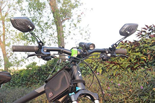 LX LERMX Bike Mirrors [Upgraded Version] Two PCS HD,Blast-Resistant, Glass Lens Bar End Mountain Bicycle Mirror Adjustable Bike Glass Mirror Rotatable Safe Rearview - 5