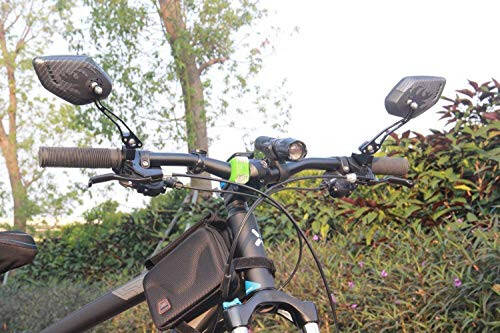 LX LERMX Bike Mirrors [Upgraded Version] Two PCS HD,Blast-Resistant, Glass Lens Bar End Mountain Bicycle Mirror Adjustable Bike Glass Mirror Rotatable Safe Rearview - 5