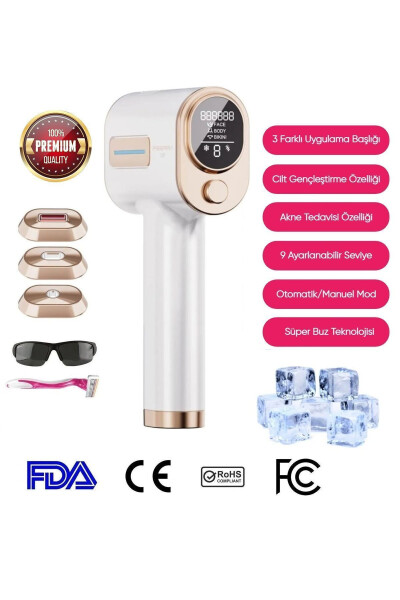 Lx9 Advanced New Generation 3-Head Ice IPL Laser Hair Removal Device - IPL Laser Hair Removal Device - 22