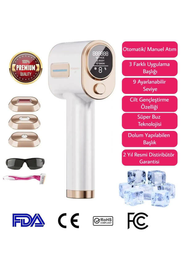 Lx9 Advanced New Generation 3-Head Ice IPL Laser Hair Removal Device - IPL Laser Hair Removal Device - 15