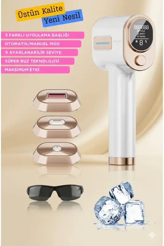 Lx9 Advanced New Generation 3-Head Ice IPL Laser Hair Removal Device - IPL Laser Hair Removal Device - 7