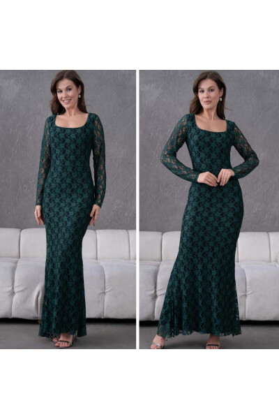 Lycra Lace Evening Dress - CİXAPLE
